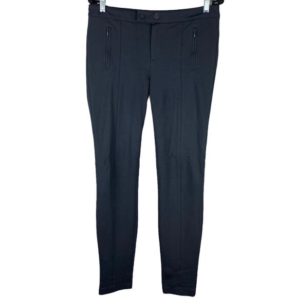 Vince Ponte Charcoal Skinny Pants Zip Pocket Trouser Mid Rise Size 8 Inseam 30" - Picture 1 of 7